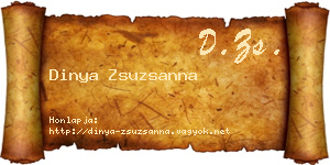 Dinya Zsuzsanna névjegykártya